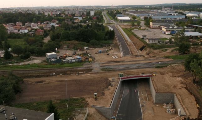 Trasa Wschodnia z drona Zobacz z góry budowę ostatniego odcinka obwodnicy wschodniej Suwałk