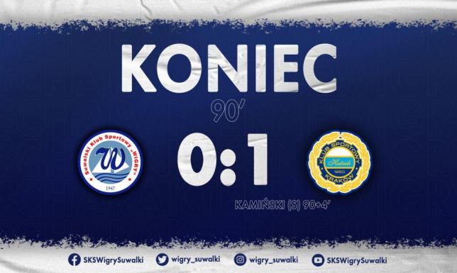 Hutnik Kraków wygrywa w Suwałkach Wigry Suwałki - Hutnik Kraków 0:1
