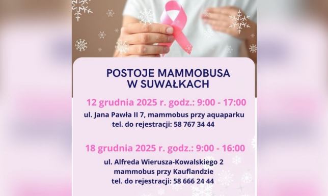 bezpłatnie i bez skierowania wykonać badanie mammograficzne