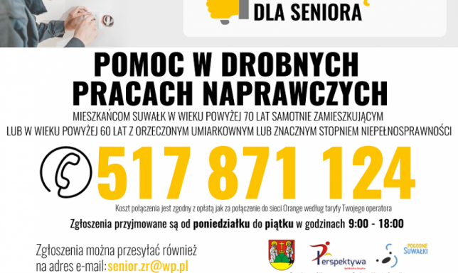 Program ,,Złota Rączka dla Seniora” będzie kontynuowany  prezydent Suwałk podpisał umowę na kontynuację programu „Złota Rączka dla Seniora”