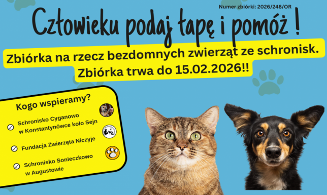 Podaj łapę i pomóż tym, którzy sami o pomoc poprosić nie mogą
