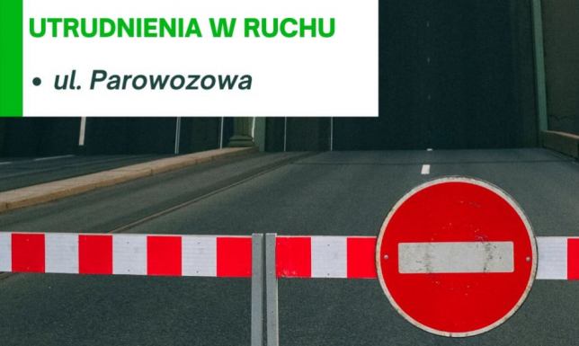 utrudnienia w ruchu drogowym przy ulicy Parowozowej w Suwałkach