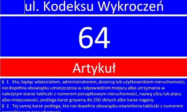 Policja apeluje o prawidłowe oznaczanie posesji Prawidłowe i widoczne oznakowanie posesji