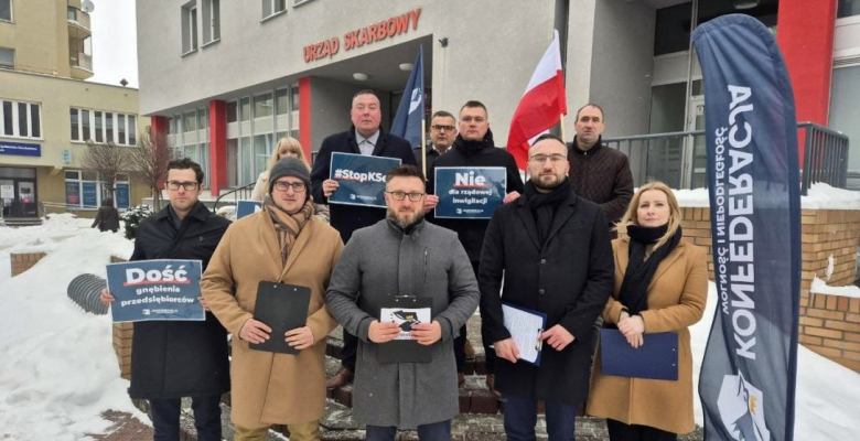 Konferencja prasowa przedstawicieli Konfederacji z Suwałk i regionu