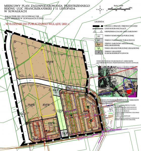 mapa-plan zagospodarowania działek mapa