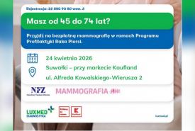 w ramach Programu Profilaktyki Raka Piersi finansowanego przez NFZ.