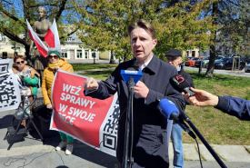 Konferencja prasowa kandydata na prezydenta Polski Artura Bartoszewicza
