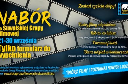 nabór nowych osób zainteresowanych filmem, tworzeniem materiałów
