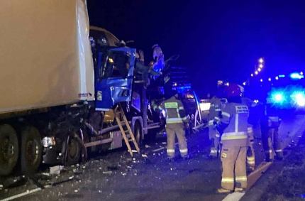 Do zderzenia sześciu pojazdów doszło nad ranem na obwodnicy Suwałk