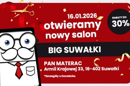 Wielkie otwarcie salonu Pan Materac w Suwałkach!