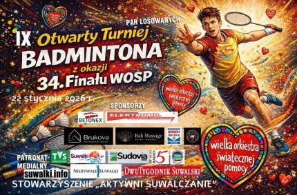 Turniej Badmintona wspierający Wielką Orkiestrę Świątecznej Pomocy. 