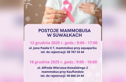 bezpłatnie i bez skierowania wykonać badanie mammograficzne